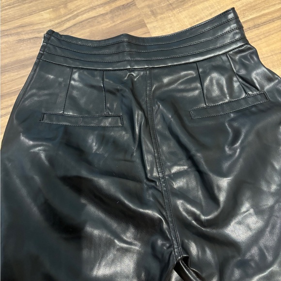 7 for All Mankind Faux Black Leather Pants - Picture 3 of 3